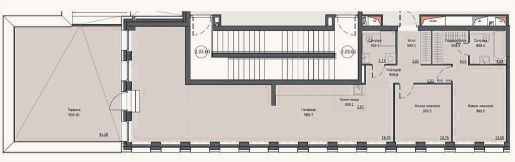 Планировка: 2-к, 145,8 м²