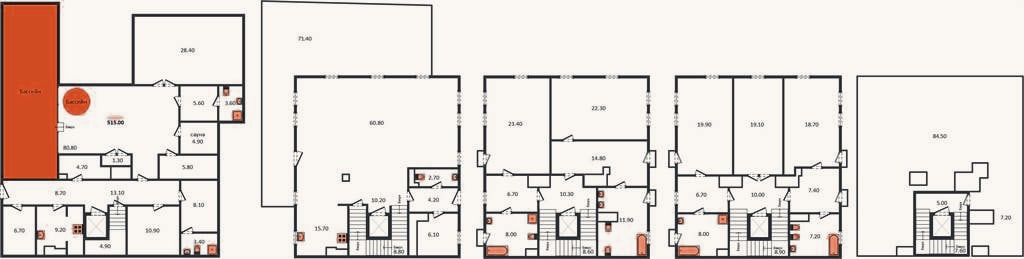 Планировка: 4+ к, 457,3 м²