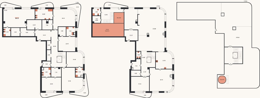 Планировка: 4+ к, 664,1 м²