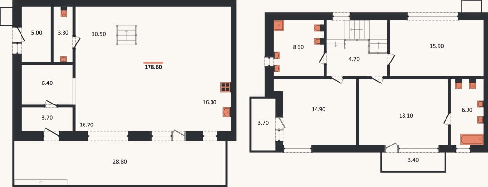 Планировка: 3-к, 178,6 м²