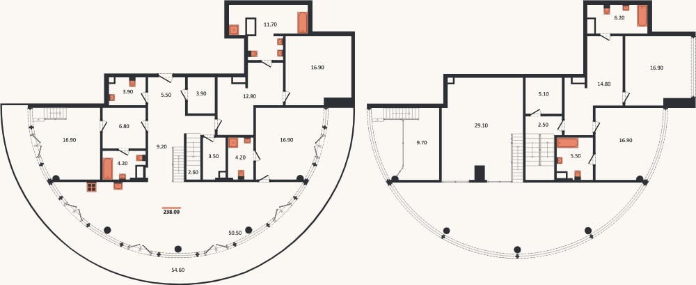Планировка: 4+ к, 239 м²