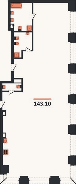 Планировка: 3-к, 143,1 м²