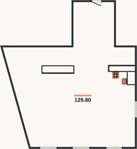 Планировка: 2-к, 129,8 м²