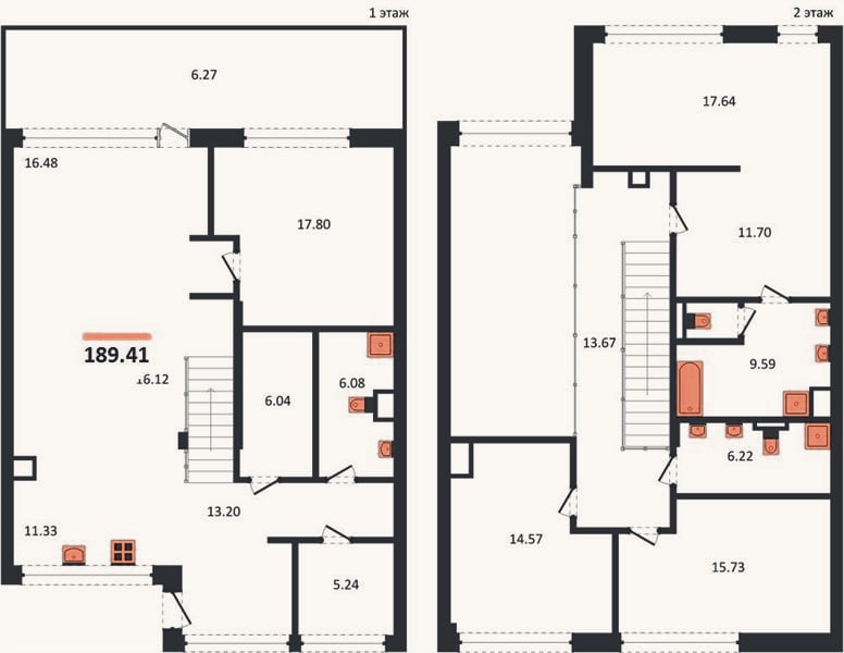 Планировка: 4+ к, 189,4 м²