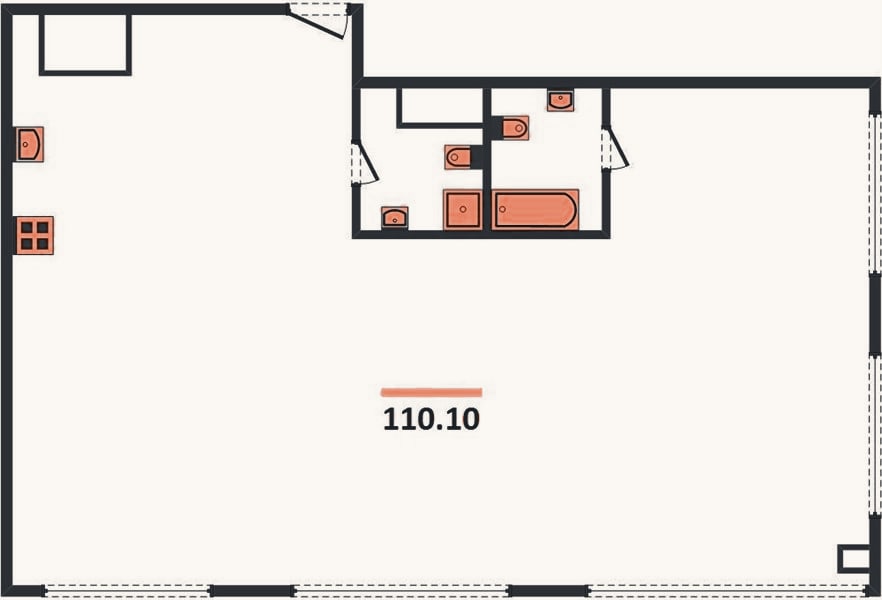 Планировка: 3-к, 110,1 м²