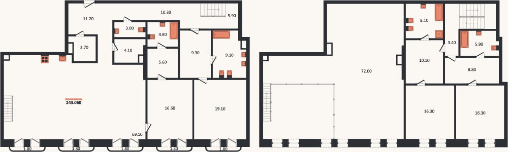 Планировка: 4+ к, 245,6 м²
