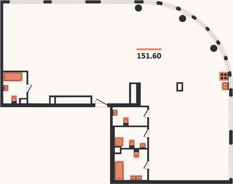 Планировка: 4+ к, 151,6 м²