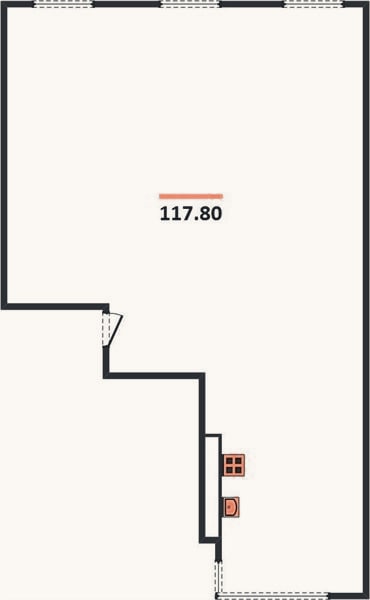 Планировка: 3-к, 117,8 м²