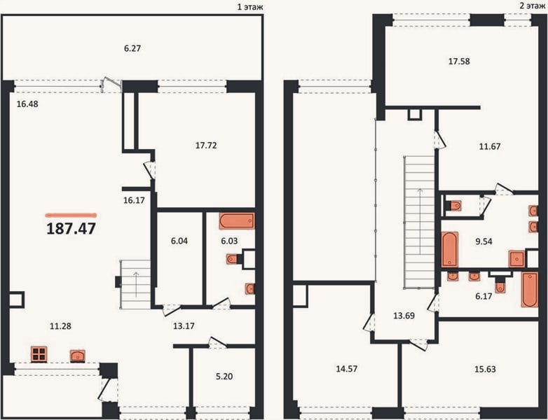 Планировка: 4+ к, 187,5 м²