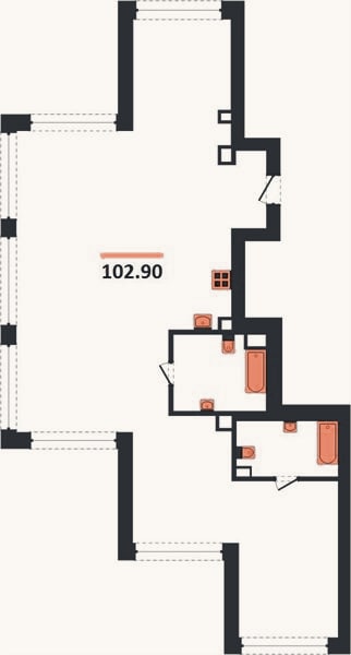 Планировка: 4+ к, 102,9 м²