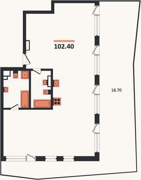 Планировка: 4+ к, 102,4 м²