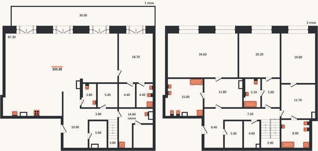 Планировка: 4+ к, 326,9 м²