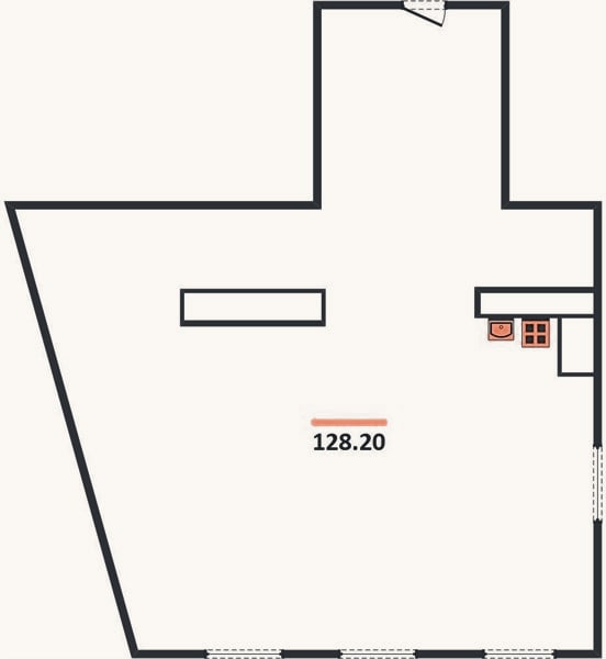 Планировка: 2-к, 128,2 м²