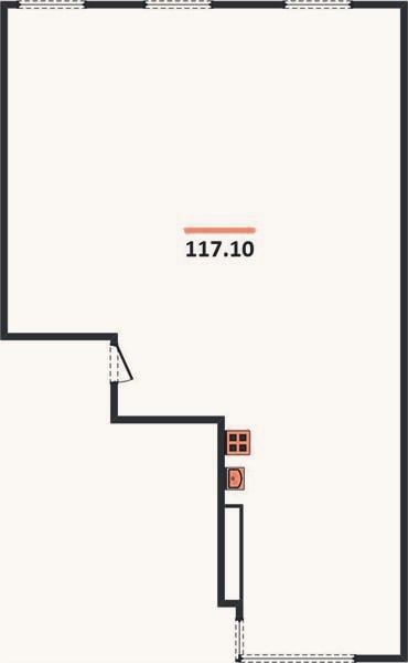 Планировка: 3-к, 117,1 м²