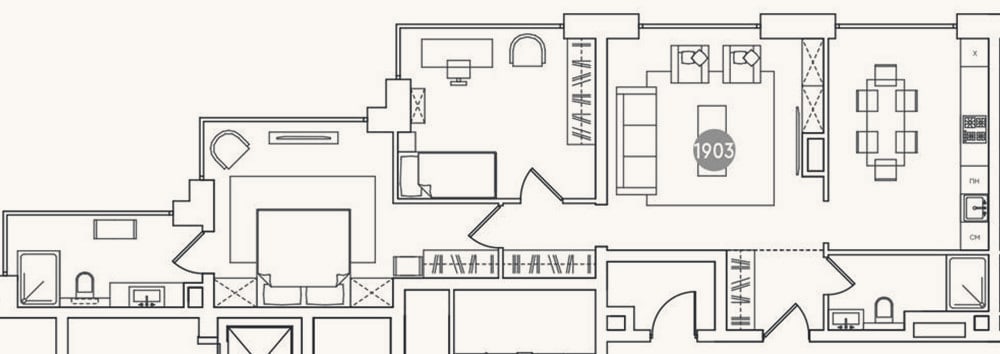 Планировка: 3-к, 89,3 м²