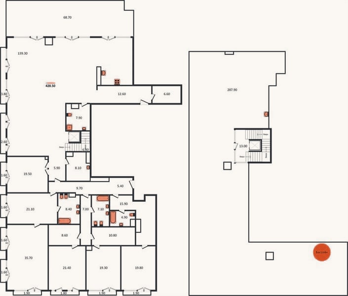 Планировка: 4+ к, 433,2 м²