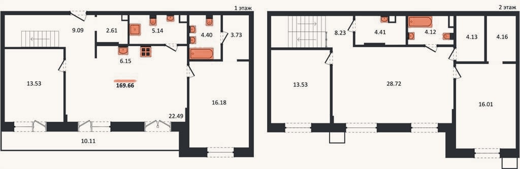 Планировка: 4+ к, 169,7 м²