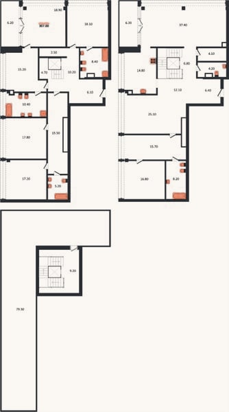 Планировка: 4+ к, 307,8 м²
