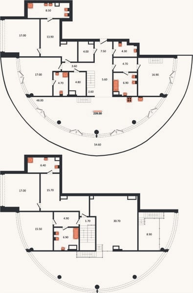 Планировка: 4+ к, 239,7 м²