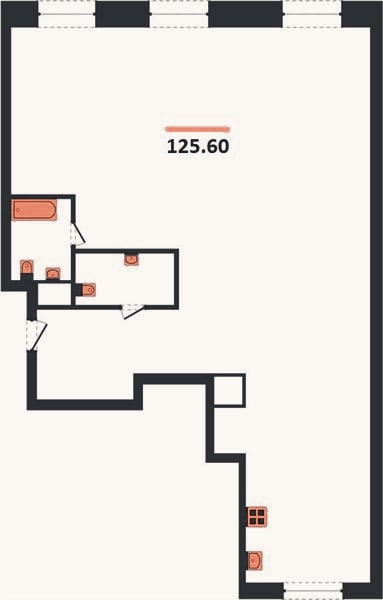 Планировка: 3-к, 125,6 м²