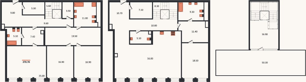 Планировка: 4+ к, 270,3 м²