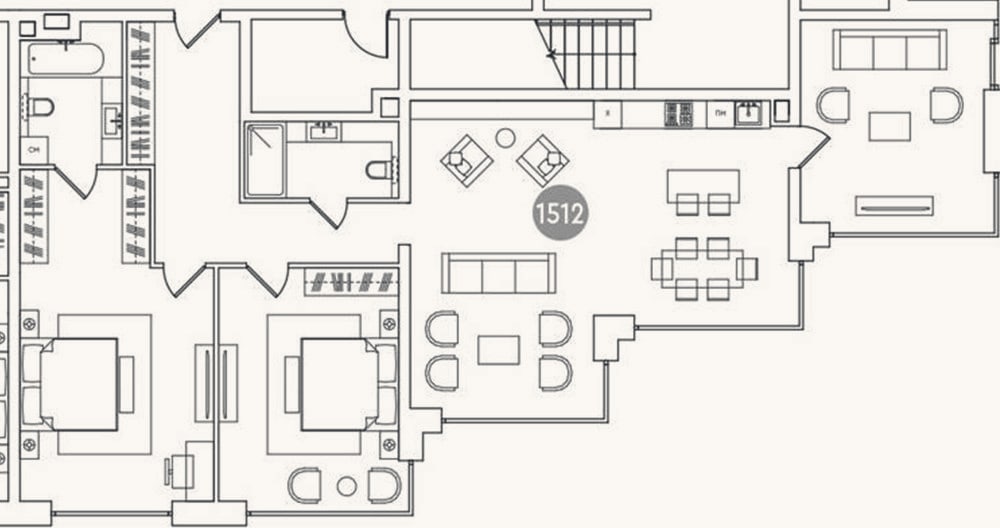 Планировка: 3-к, 207,5 м²