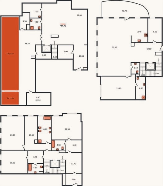Планировка: 4+ к, 505,1 м²