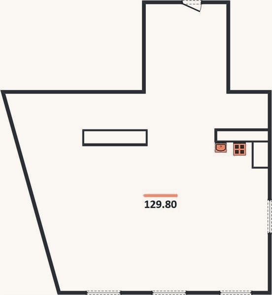 Планировка: 2-к, 129,8 м²