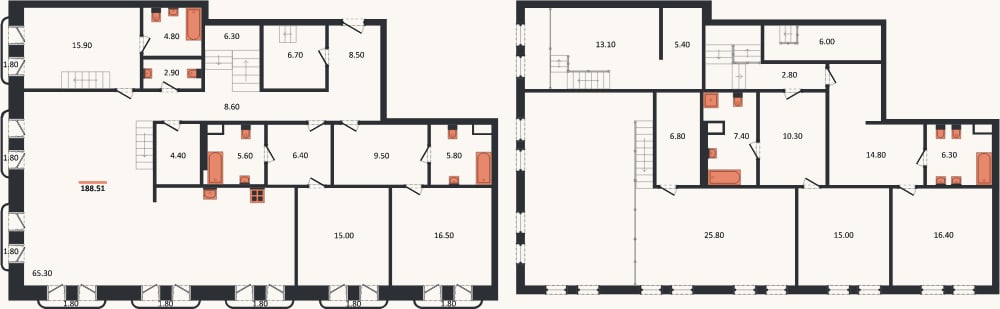 Планировка: 4+ к, 262,8 м²