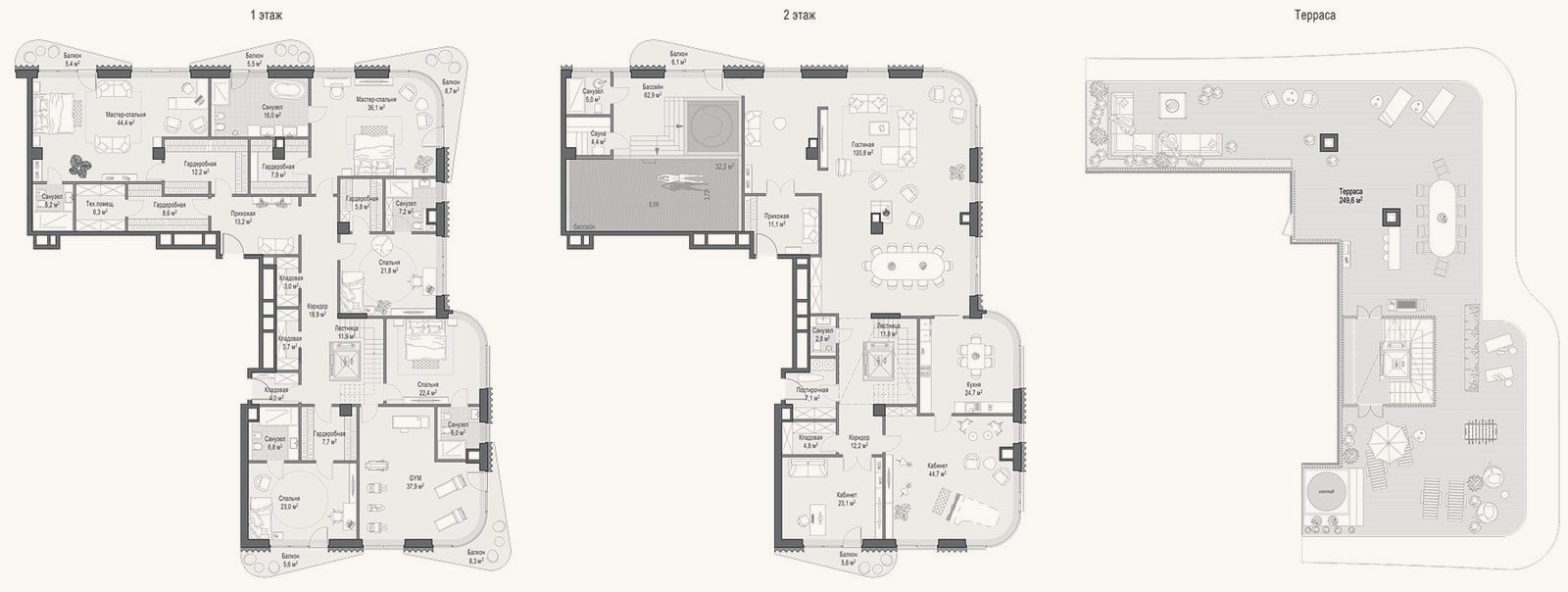 Планировка: Своб. план., 664,1 м²