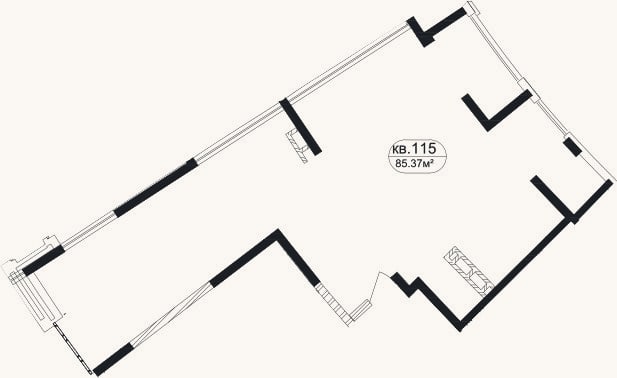 Планировка: Своб. план., 80,3 м²