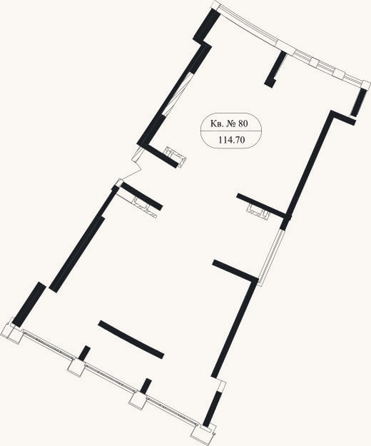 Планировка: Своб. план., 107,9 м²