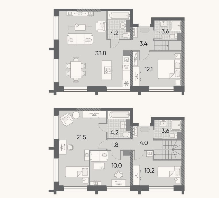 Планировка: 4+ к, 112,4 м²