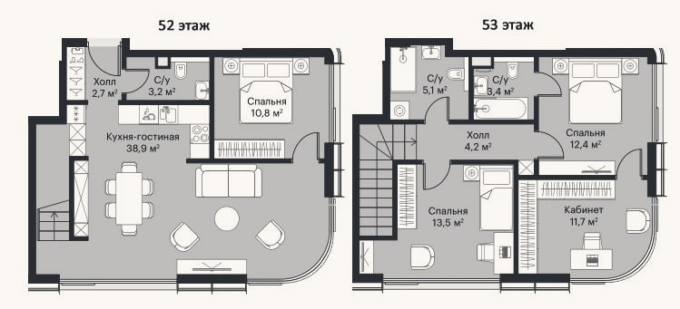 Планировка: 4+ к, 105,9 м²