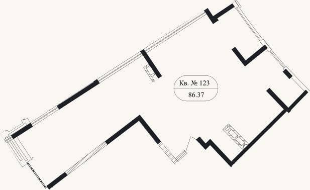Планировка: Своб. план., 79,3 м²