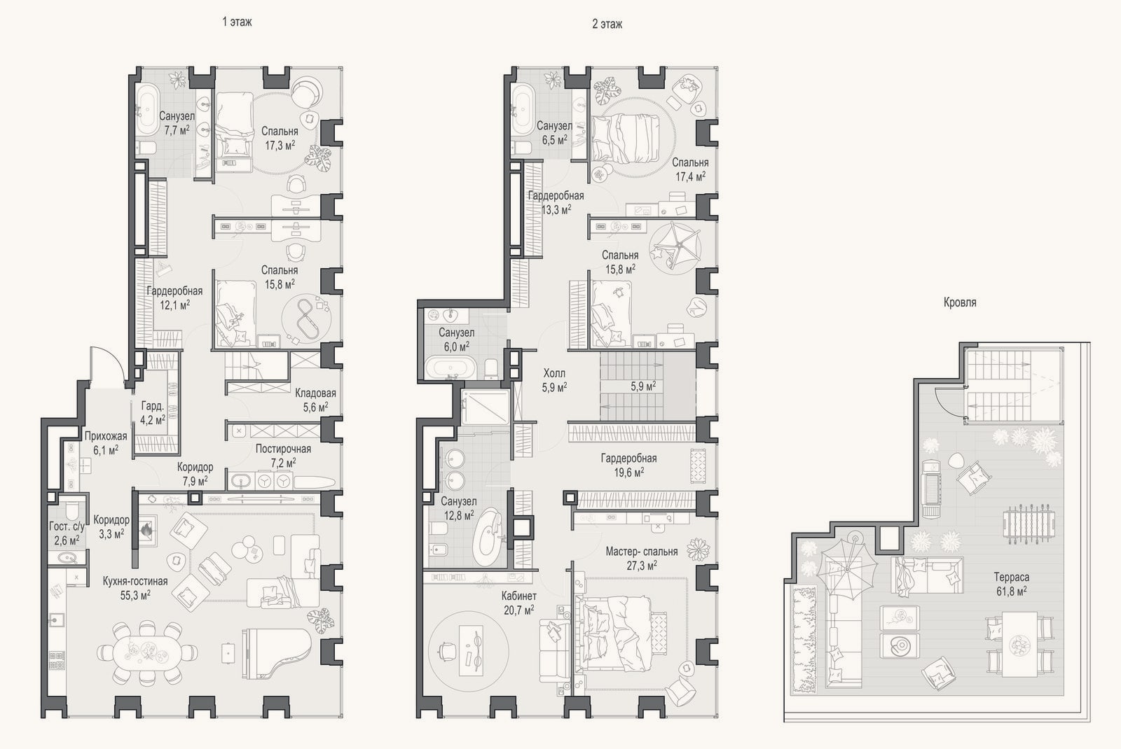 Планировка: 4+ к, 279,8 м²