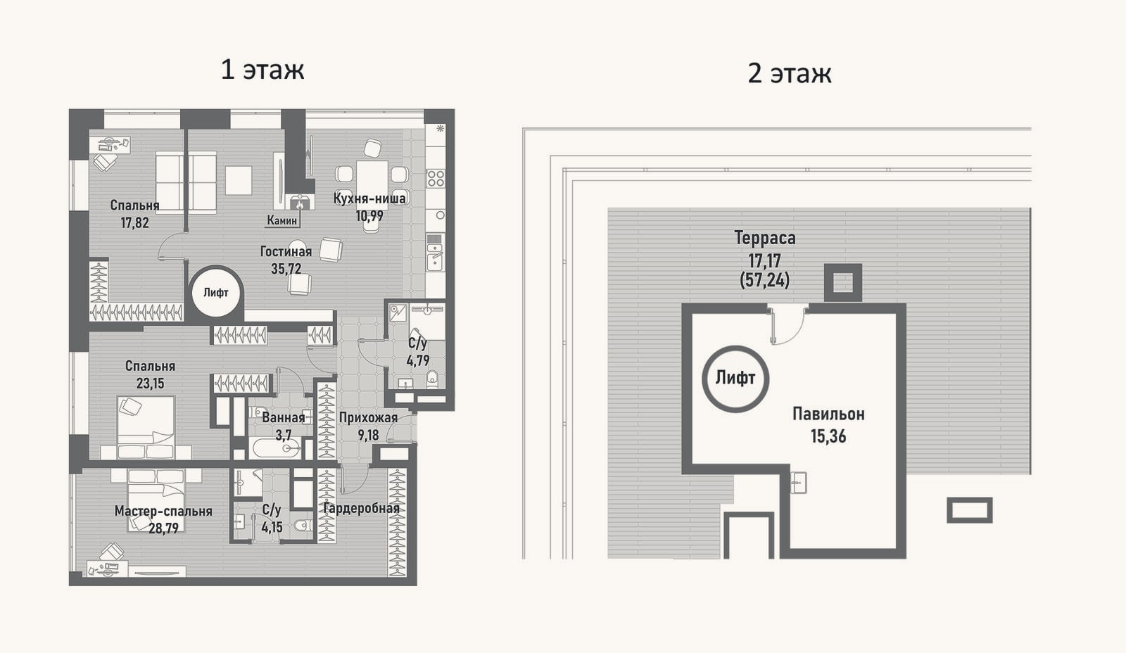 Планировка: 4+ к, 153,7 м²