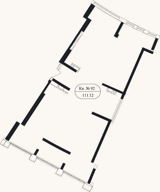 Планировка: Своб. план., 109,1 м²