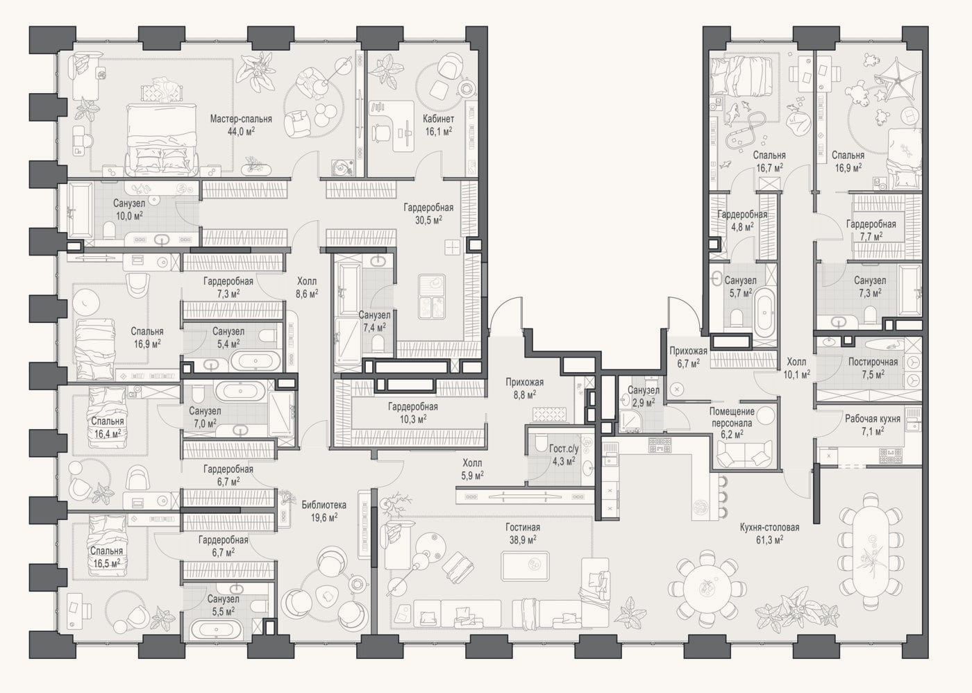Планировка: Своб. план., 456 м²