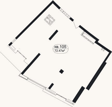Планировка: Своб. план., 68,3 м²