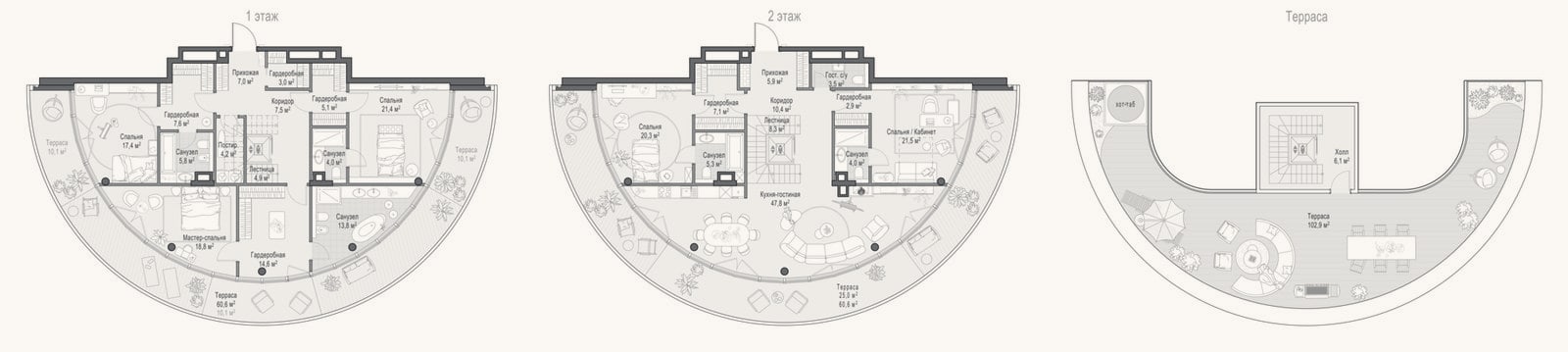 Планировка: 4+ к, 287,9 м²