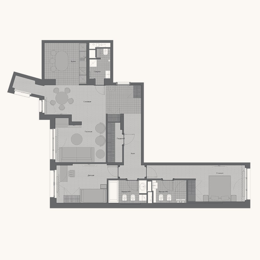 Планировка: 3-к, 98,7 м²