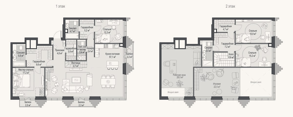 Планировка: 4+ к, 178,3 м²