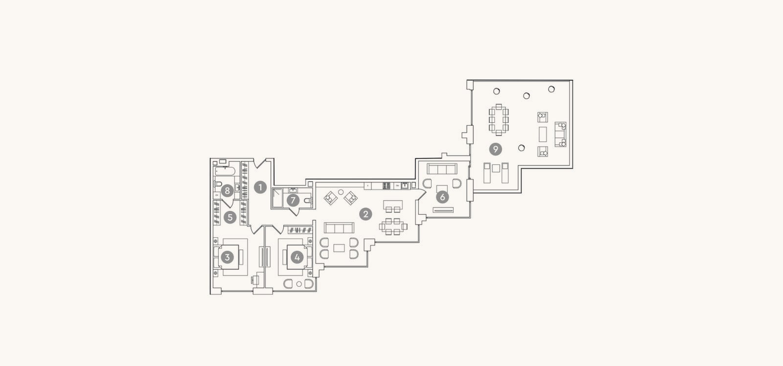 Планировка: 4+ к, 140,5 м²