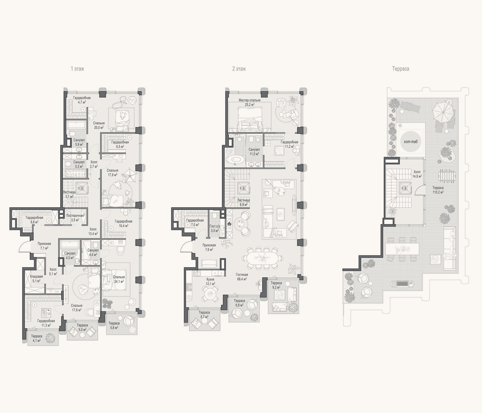 Планировка: 4+ к, 314,2 м²