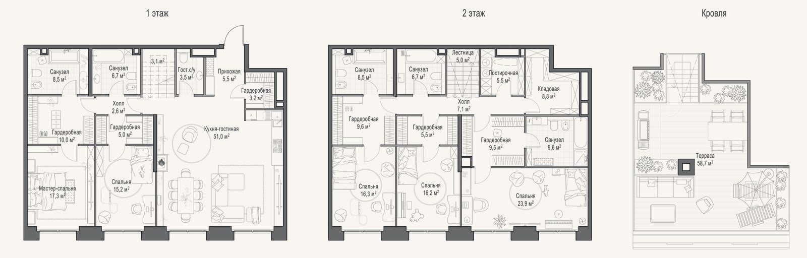 Планировка: 4+ к, 246,2 м²