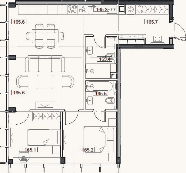 Планировка: 3-к, 68,3 м²