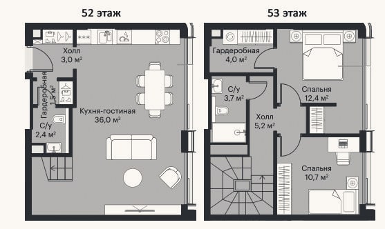 Планировка: 3-к, 76,6 м²