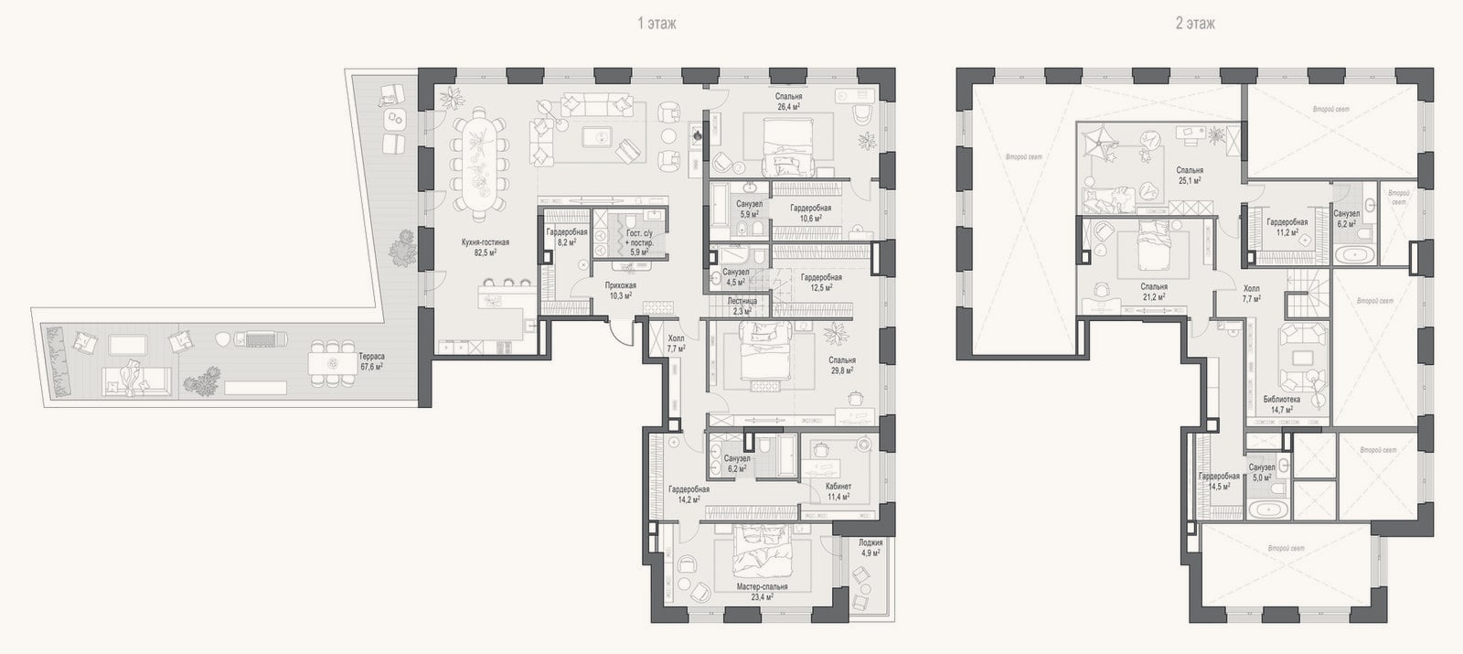Планировка: 4+ к, 369,4 м²