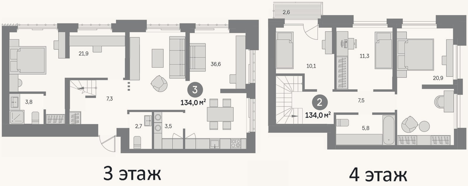 Планировка: 4+ к, 131,4 м²